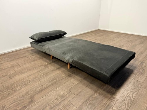 Roma grey velvet chairbed - chairbed, –