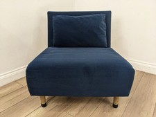 FUTON CHAIR Blue Velvet Kendal